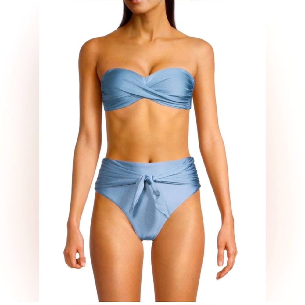 Veronica beard 2 piece swimsuit Lina Twist Bandeau &
Azoia Bottom (petrol)